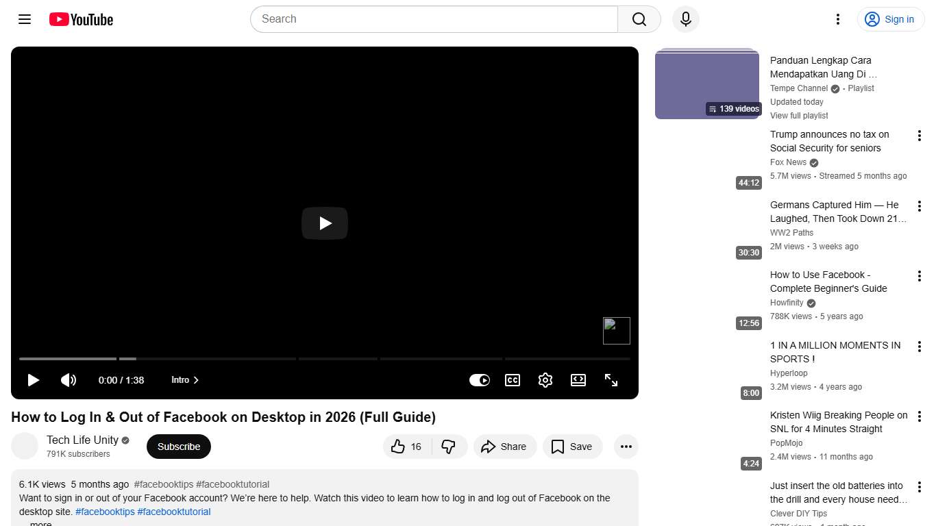 How to Log In & Out of Facebook on Desktop in 2026 (Full Guide) - YouTube